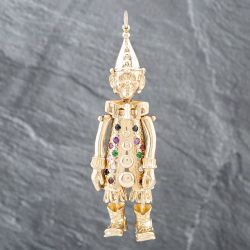 Second Hand 9ct Yellow Gold Cubic Zirconia Large Clown Loose Pendant 41141929
