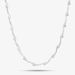 Second Hand 18ct White Gold 0.75ct Brilliant Cut Diamond 17 Inch Necklace 41142329