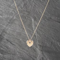 Second Hand Clogau 9ct Two Colour Gold Diamond Heart Pendant & 18 Inch Curb Chain 41142831