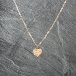 Second Hand 9ct Yellow Gold I Love You Heart Locket Pendant & 16 Inch Prince Of Wales Chain 41142931