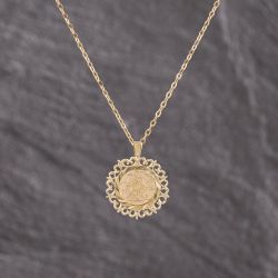 Second Hand 9ct Yellow Gold St George Pendant & 20 Inch Trace Chain 41143297