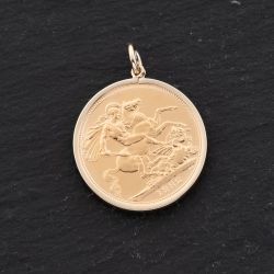 Second Hand Yellow Gold Elizabeth II 1982 Full Sovereign Coin Keeper Loose Pendant 41143381