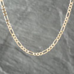 Second Hand 9ct Yellow Gold 3+1 18 Inch Figaro Chain 41161292