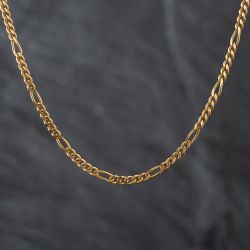 Second Hand 9ct Yellow Gold 5+1 19.5 Inch Figaro Chain 41161480