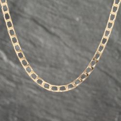 Second Hand 9ct Yellow Gold Square 20 Inch Curb Chain 41161952