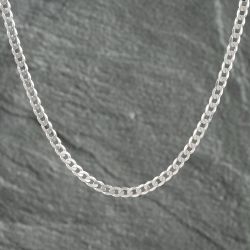 Second Hand 9ct White Gold 18.5 Inch Curb Chain 41161976