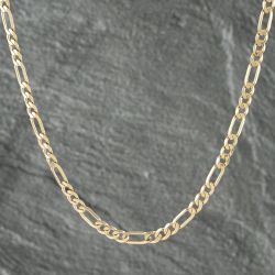 Second Hand 9ct Yellow Gold 3+1 22 Inch Figaro Chain 41161979