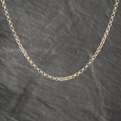 Second Hand 9ct Yellow Gold Round Link 16 Inch Belcher Chain 41162031