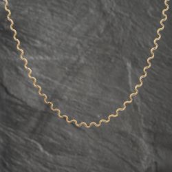 Second Hand 9ct Yellow Gold Swirl 18 Inch Necklet Foxtail Chain 41162043