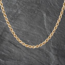 Second Hand 9ct Yellow Gold 18 Inch Rope Chain 41162055