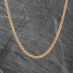 Second Hand 9ct Yellow Gold 17 Inch Rope Chain 41162061