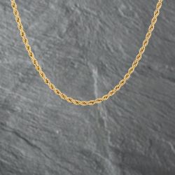 Second Hand 9ct Yellow Gold 18 Inch Rope Chain 41162122