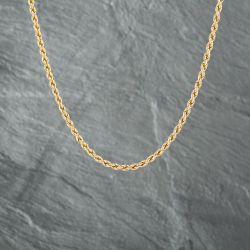 Second Hand 9ct Yellow Gold 18 Inch Rope Chain 41162124