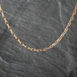 Second Hand 9ct Yellow Gold Filed Link 18 Inch Belcher Chain 41162141