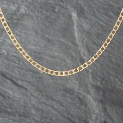 Second Hand 9ct Yellow Gold Square Link 19 Inch Curb Chain 41162142