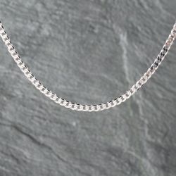 Second Hand 9ct White Gold 18 Inch Curb Chain 41162145