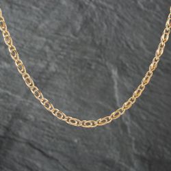 Second Hand 9ct Yellow Gold Double Twist 18 Inch Curb Chain 41162155