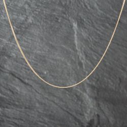 Second Hand 18ct Yellow Gold Fine 18 Inch Curb Chain 41162180