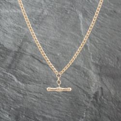 Second Hand 9ct Yellow Gold 18 Inch T-Bar Curb Chain 41162182