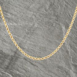 Second Hand 9ct Yellow Gold 18 Inch Rope Chain 41162244