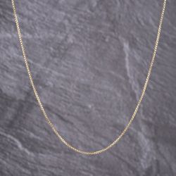 Second Hand Vintage Yellow Gold 21 Inch Box Chain 41162250