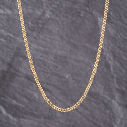 Second Hand 9ct Yellow Gold Twisted 16 Inch Curb Chain 41162253