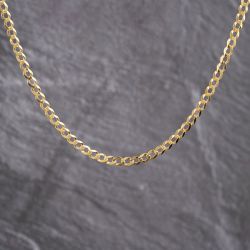 Second Hand 9ct Yellow Gold Filed Edged 20 Inch Curb Chain 41162267
