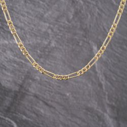 Second Hand 9ct Yellow Gold 3+1 Link 18 Inch Figaro Chain 41162277