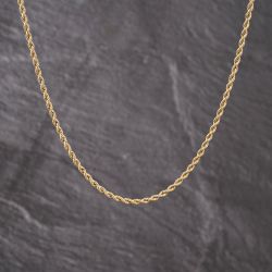 Second Hand 9ct Yellow Gold 22 Inch Rope Chain 41162287