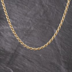 Second Hand 9ct Yellow Gold 18 Inch Rope Chain 41162301
