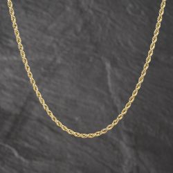 Second Hand 9ct Yellow Gold 20 Inch Rope Chain 41162307