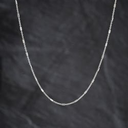 Second Hand 18ct White Gold 18 Inch Bar Chain 41162309
