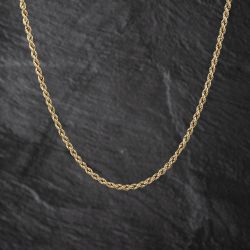 Second Hand 9ct Yellow Gold Twisted 24 Inch Rope Chain 41162322