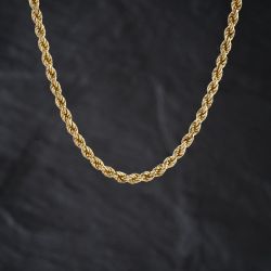 Second Hand 9ct Yellow Gold 18 Inch Rope Chain 41162347