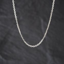 Second Hand 9ct White Gold Cable 16 Inch Fancy Chain 41162366