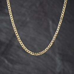 Second Hand 9ct Yellow Gold Flat 18 Inch Curb Chain 41162368