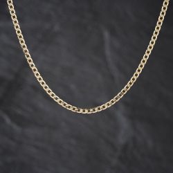 Second Hand 9ct Yellow Gold Flat 20 Inch Curb Chain 41162375
