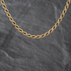 Second Hand 9ct Yellow Gold 18 Inch Rope Chain 41162396