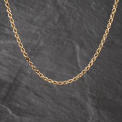 Second Hand 9ct Yellow Gold 18 Inch Rope Chain 41162454