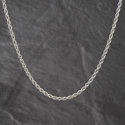 Second Hand 9ct White Gold 18 Inch Rope Chain 41162458