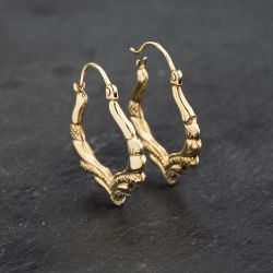 Second Hand 9ct Yellow Gold 28mm Fancy Creole Earrings 41173294