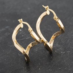 Second Hand Yellow Gold 23mm Twist Creole Earrings 41173477