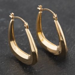 Second Hand Yellow Gold 22.5mm Creole Earrings 41173494