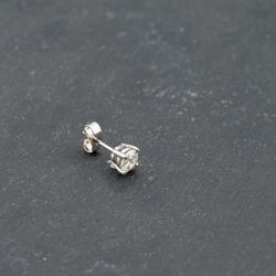 Second Hand 18ct White Gold 4.8mm 0.25ct Diamond Four Claw Stud Single Earring 1173673