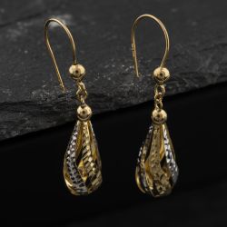 Second Hand Two Colour Gold 39mm Dropper Earrings 41174522