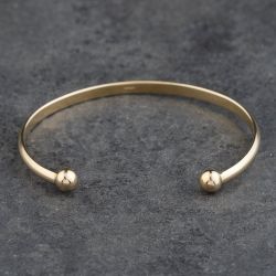 Second Hand 9ct Yellow Gold Plain Polished Small Torque Bangle 41211428