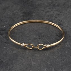 Second Hand 9ct Yellow Gold Torque Bangle 41211449