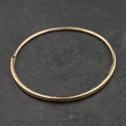 Second Hand Pandora 14ct Yellow Gold Plain Hinged Bangle 41211451