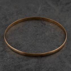 Second Hand 9ct Rose Gold Plain Simple Bangle 41211456