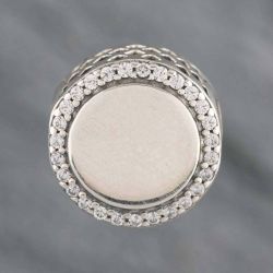 Second Hand Pandora Sterling Silver Moments Cubic Zirconia Bead Charm 41221006